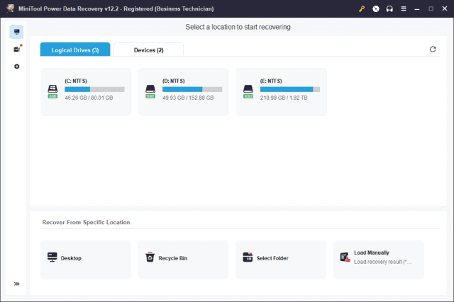 MiniTool Power Data Recovery v12.8 便携版｜专业数据恢复工具支持误删/格式化/分区丢失恢复-第1张图片-爱下载