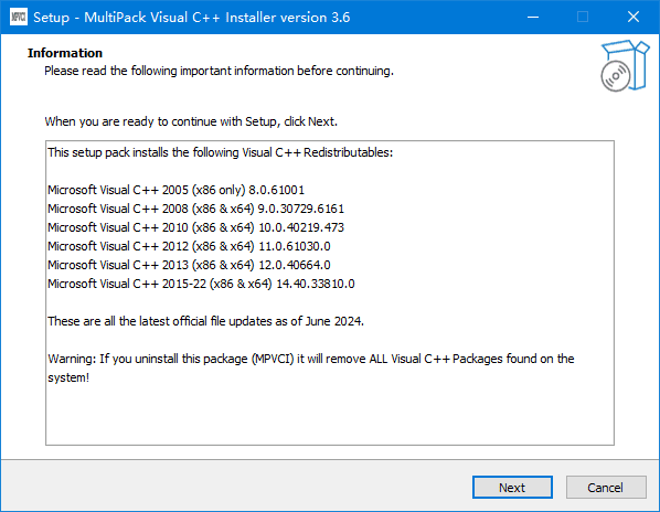 MultiPack Visual C++ Installer(VC++ 运行库集合包) v4.2-第1张图片-爱下载 MultiPack Visual C++ Installer(VC++ 运行库集合包) v4.2-第1张图片-爱下载