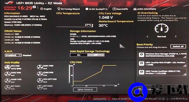 华硕bios如何设置固态为第一启动盘？华硕主板bios设置启动顺序-第1张图片-爱下载