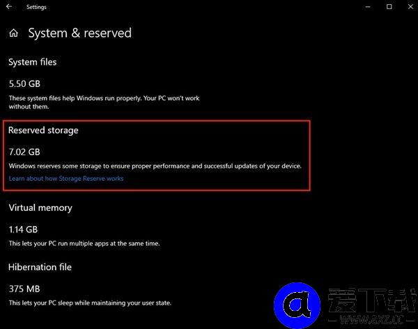 Win10 预留7GB空间存储如何取消？Win10 19H1禁用7GB空间占用方法-第4张图片-爱下载