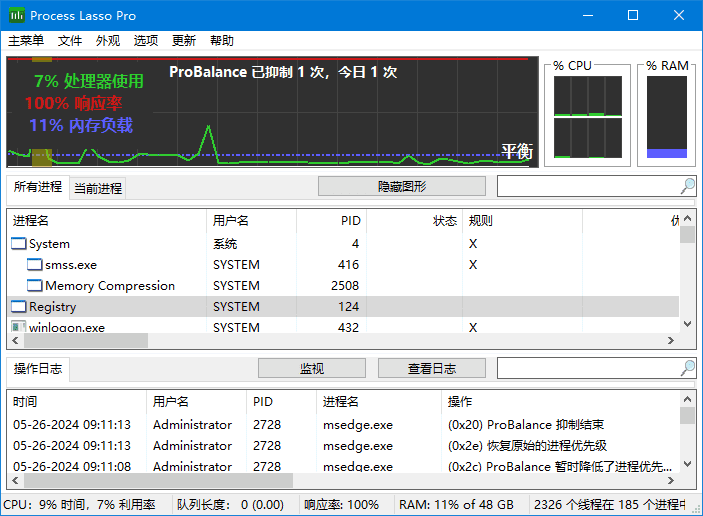进程优化工具 | Process Lasso Pro v18.3.0.34 / 18.4.0.1 多语便携版-第1张图片-爱下载
